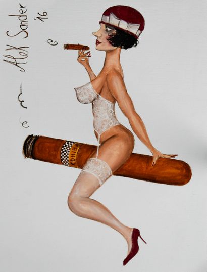 Alex SANDER (b. 1964)
Madame Cohiba, 2016
Oil...