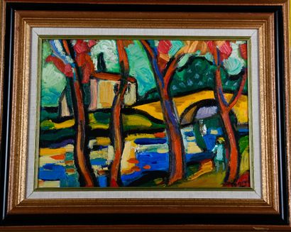 Maria PENRATT (born 1949) 
Canal du midi...
