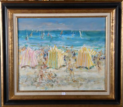Jean EVEN (1910-1986)
Beach, gray weather
Oil...