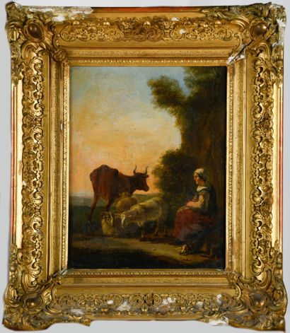 18th century Nordic school 
Shepherdess and...