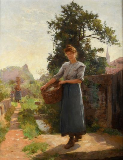 Paul GREGOIRE (1865-1943)
Young washerwoman
Oil...