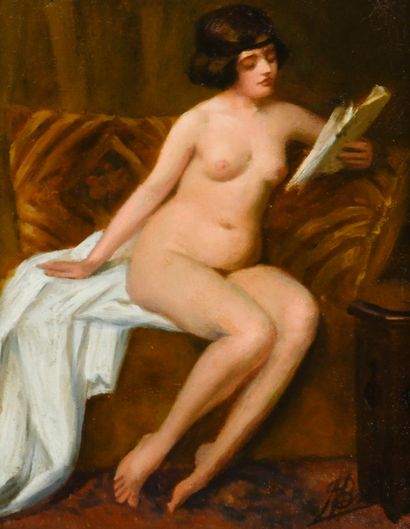 Maurice BRIART (1887-1957)
Nude reading
Oil...