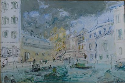 Jean FUSARO (b. 1925)
Canal in Venice, 1984
Oil...