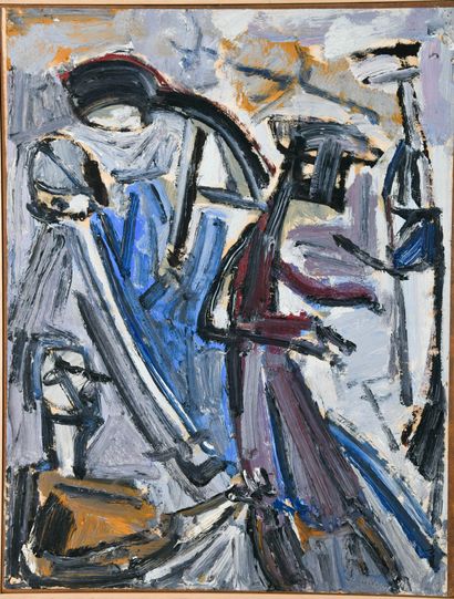 Richard MANDIN (1909-2002)
Four figures
Oil...