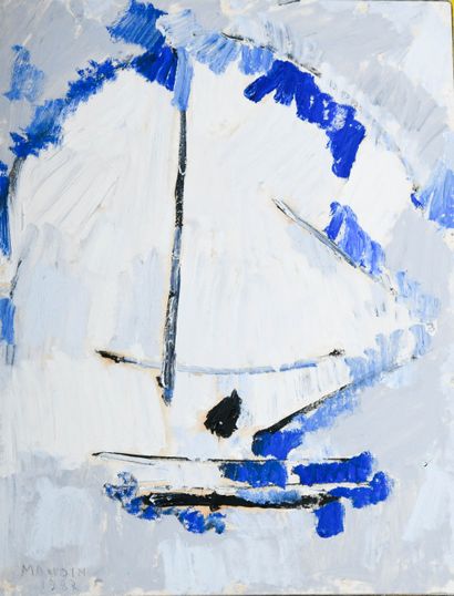 Richard MANDIN (1909-2002)
Boat, 1987
Oil...