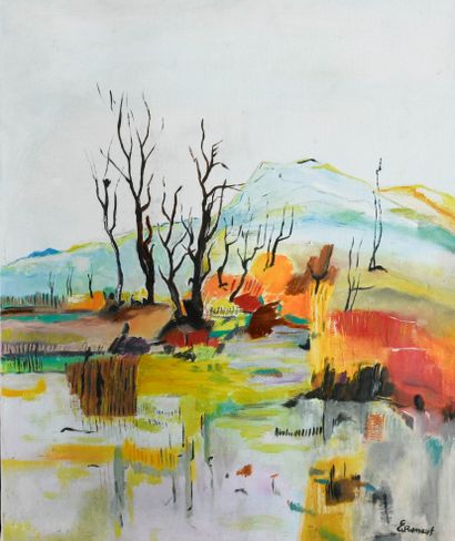 E. ROMEUF (20th century)
Naked Trees, 1995
Oil...