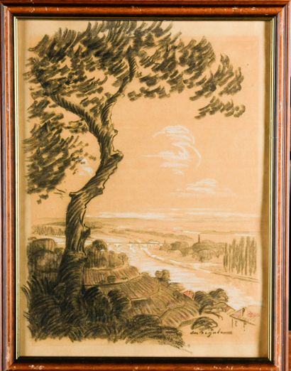 Émile BÉGULE (1880-1972)
View of the Saône...