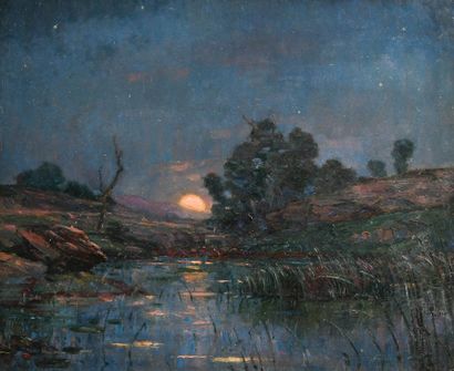 Ennemond DREVET (1886-1969)
Moonrise at Optevoz,...