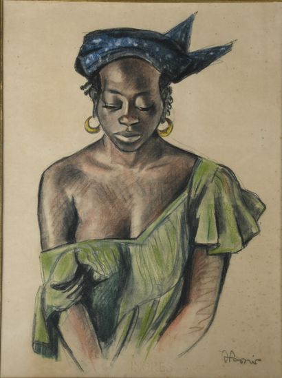 French school, 1940s
Portrait of an African...