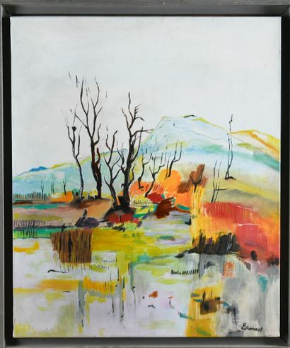 E. ROMEUF (20th century)
Naked Trees, 1995
Oil...