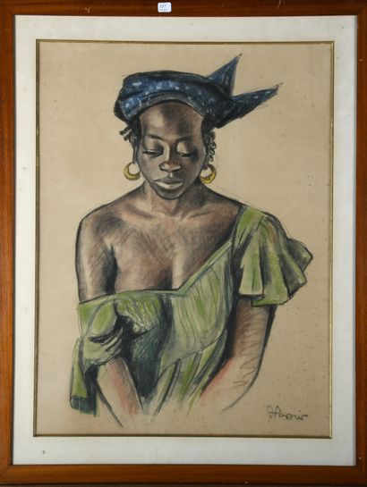 French school, 1940s
Portrait of an African...