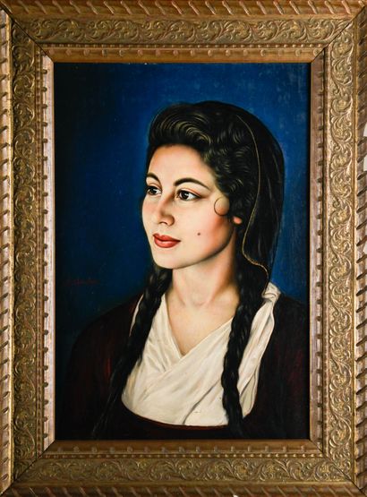 Marcel ANSELME (1925-1982)
Young Greek Girl
Oil...