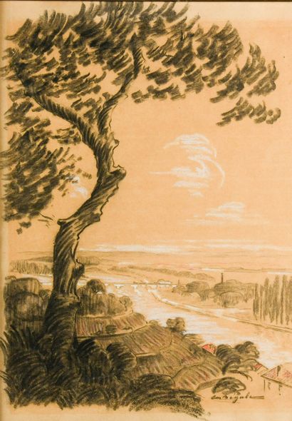 Émile BÉGULE (1880-1972)
View of the Saône...