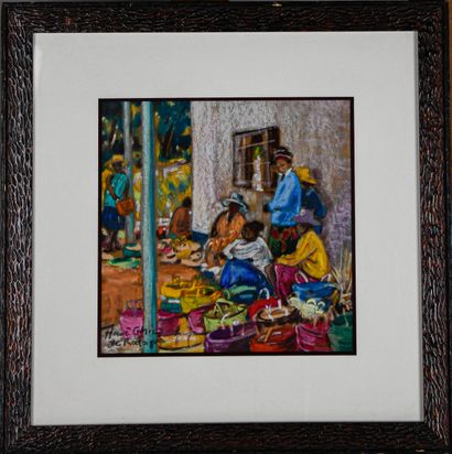 Hervé GHIO (born 1963)
The market on Rodrigues...