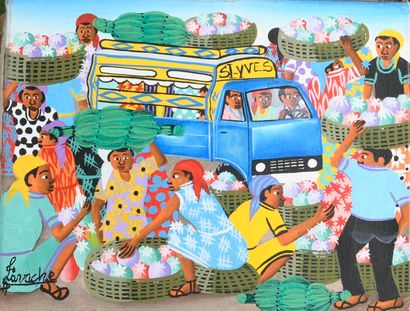 Edgar LAVACHE (Haitian naive school of the...