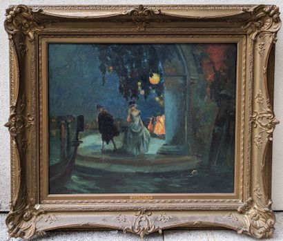 Charles BLONDIN (1913-1991) 
Night carnival...