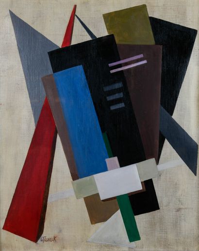 Oscar TRONECK (20th) 
Suprematist composition...