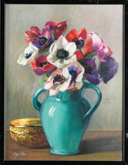 Yann NIBOR (1857-1947)
Bouquet of anemones...