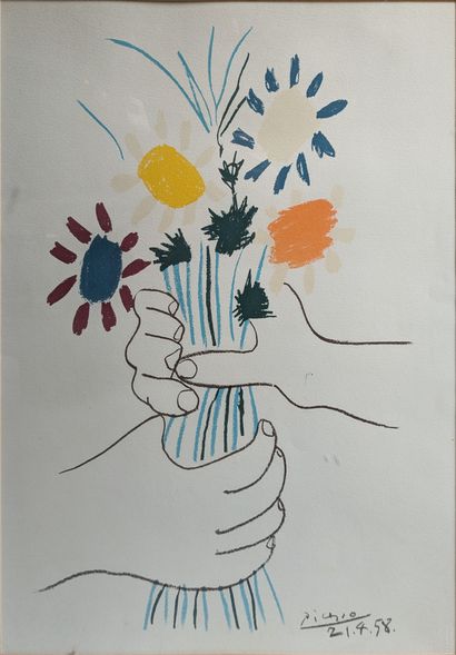 After Pablo PICASSO (1881-1973)
Bouquet de...