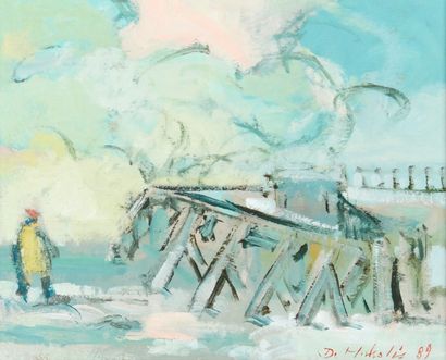 Marc de MICHELIS (b. 1947) 
Promeneur près...