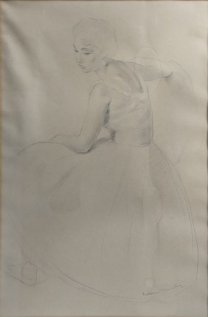 Madeleine PLANTEY (1890-1985)
Seated Dancer
Graphite...