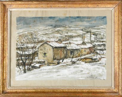 Émile MÉNÉTRIER (1893-1980)
Snowy landscape
Gouache...