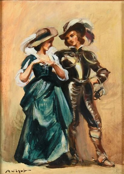 Marcel WIBAULT (1904-1998)
Lovers of yesteryear
Oil...