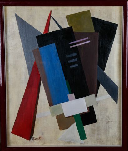 Oscar TRONECK (20th) 
Suprematist composition...
