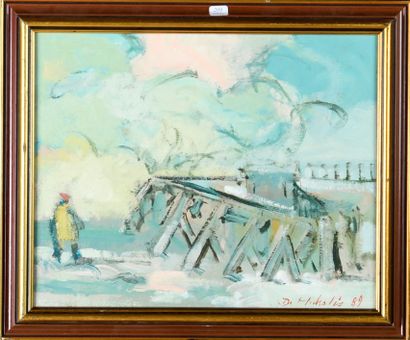 Marc de MICHELIS (b. 1947) 
Promeneur près...