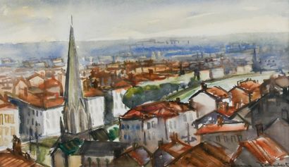 Louis VADOT (1925-2018)
Lyon, the Saône and...