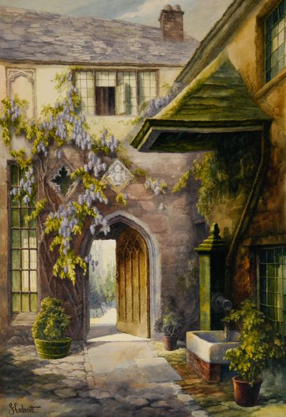 Sidney ENDACOTT (1873-1918) 
Old Courtyard...