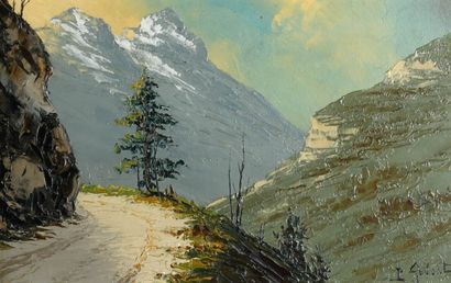 Paul GOBERT (1891-1963)
Steep mountain road
Oil...