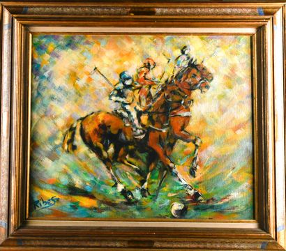 RIBES (20th century)
Polo players
Oil on...