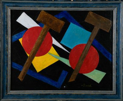 Oscar TRONECK (20th) 
Geometric composition...