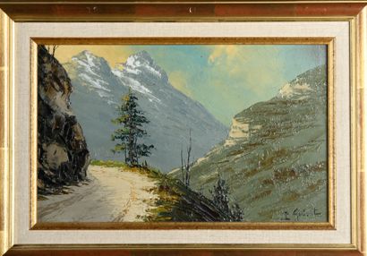 Paul GOBERT (1891-1963)
Steep mountain road
Oil...