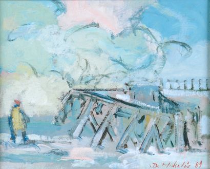 Marc de MICHELIS (b. 1947) 
Promeneur près...