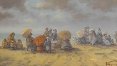 Laszlo VIGYAZO (born 1945)
Normandy Beach
Oil...