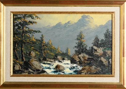 Paul GOBERT (1891-1963)
Torrent in the mountains
Oil...