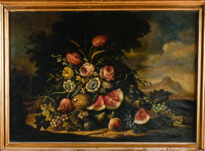 20th century Italian school
Flowers and fruit...