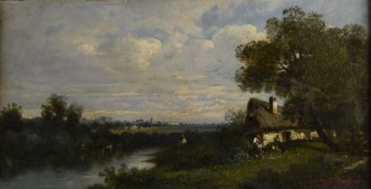 V. DUPRÉ (20th century)
Farm landscapes
Two...