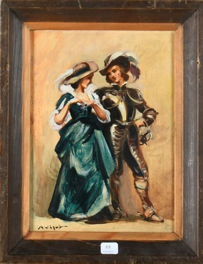 Marcel WIBAULT (1904-1998)
Lovers of yesteryear
Oil...