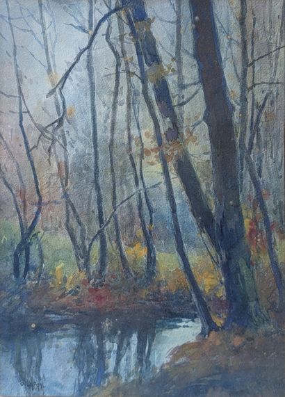 Octave LAFAY (1878-1937)
River in the undergrowth
Watercolor,...