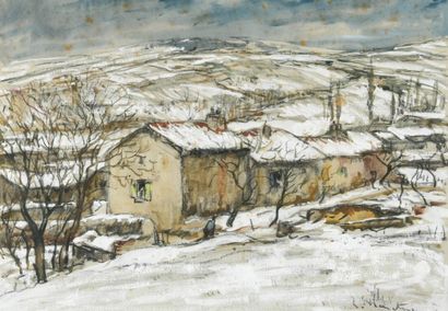 Émile MÉNÉTRIER (1893-1980)
Snowy landscape
Gouache...