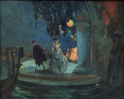 Charles BLONDIN (1913-1991) 
Night carnival...