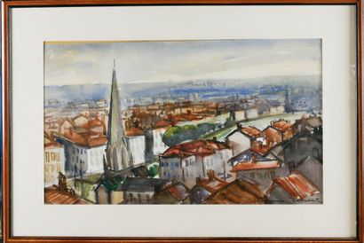 Louis VADOT (1925-2018)
Lyon, the Saône and...