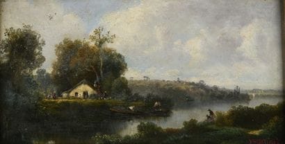 V. DUPRÉ (20th century)
Farm landscapes
Two...