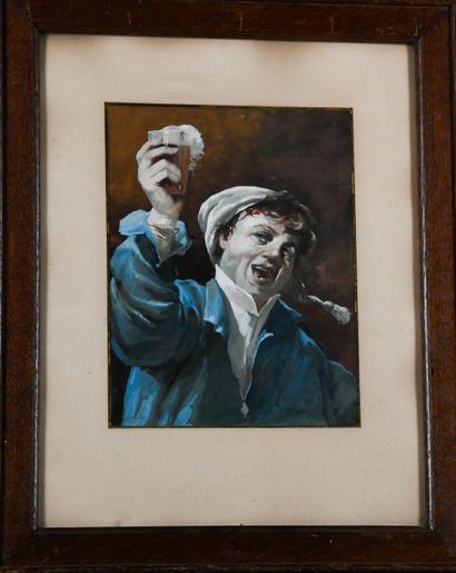 J. LEIRIN (19th century)
The Merry Drinker
Gouache,...