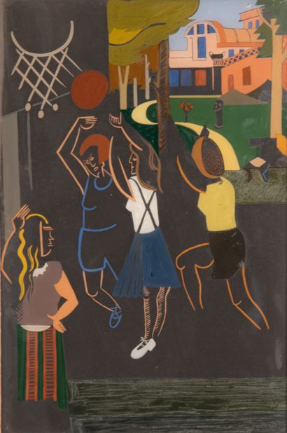Guy MARANDET (1917-2011)
La partie de basket,...