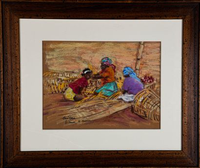 Hervé GHIO (born 1963)
The market, Mauritius
Pastel...
