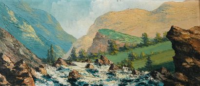Paul GOBERT (1891-1963)
Mountain landscape...